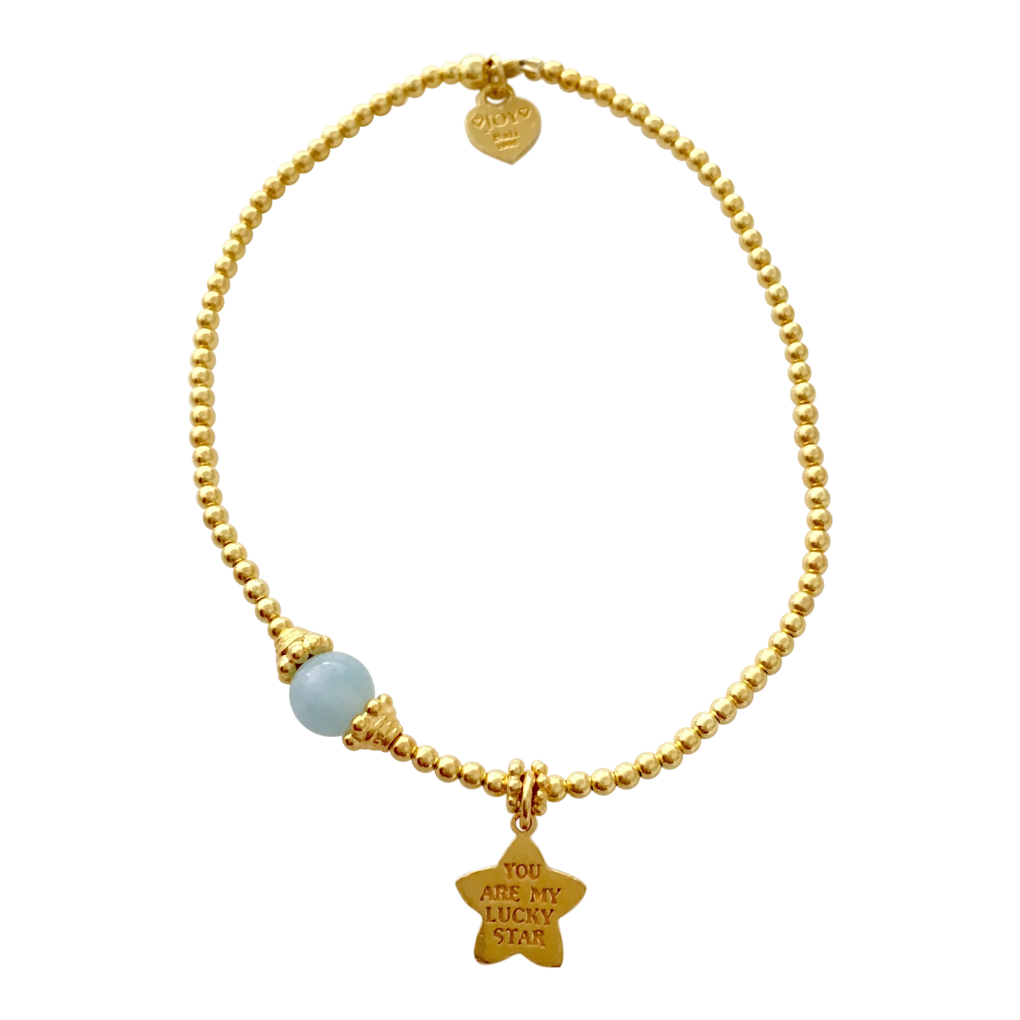 Bracelet Marlin Lucky Star Aquamarine Gold