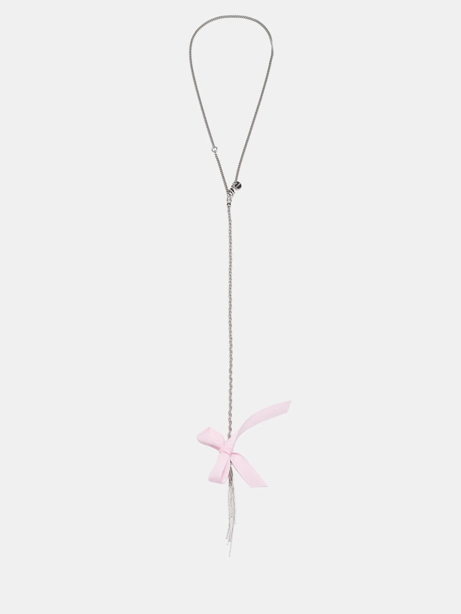 Braid Extension Necklace (JW30-SILVER-PINK)