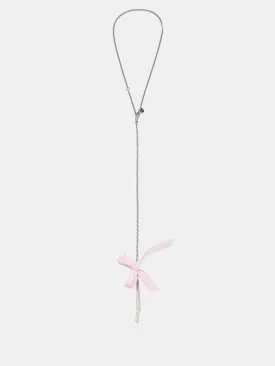 Braid Extension Necklace (JW30-SILVER-PINK)