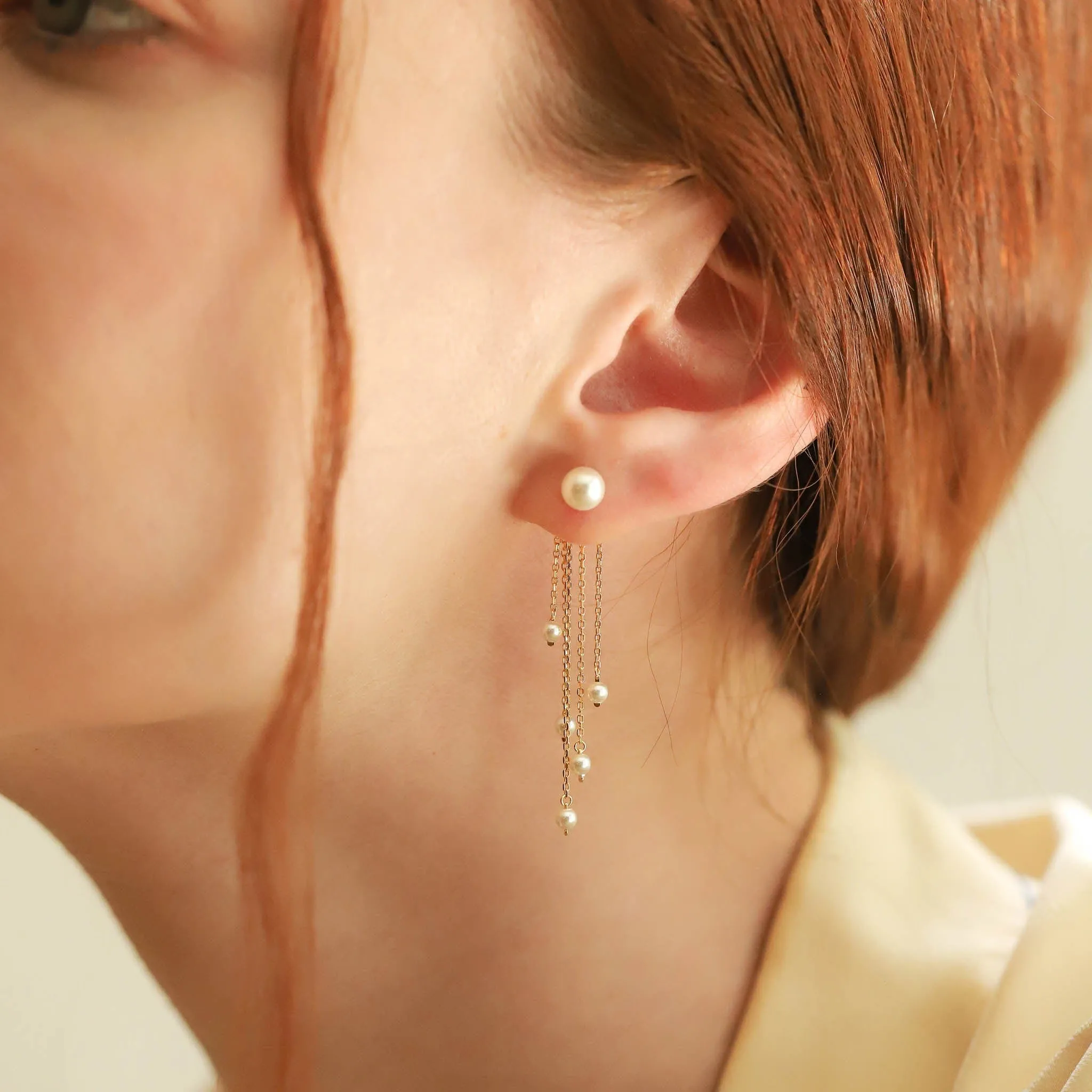 Cascading Pearl Earrings