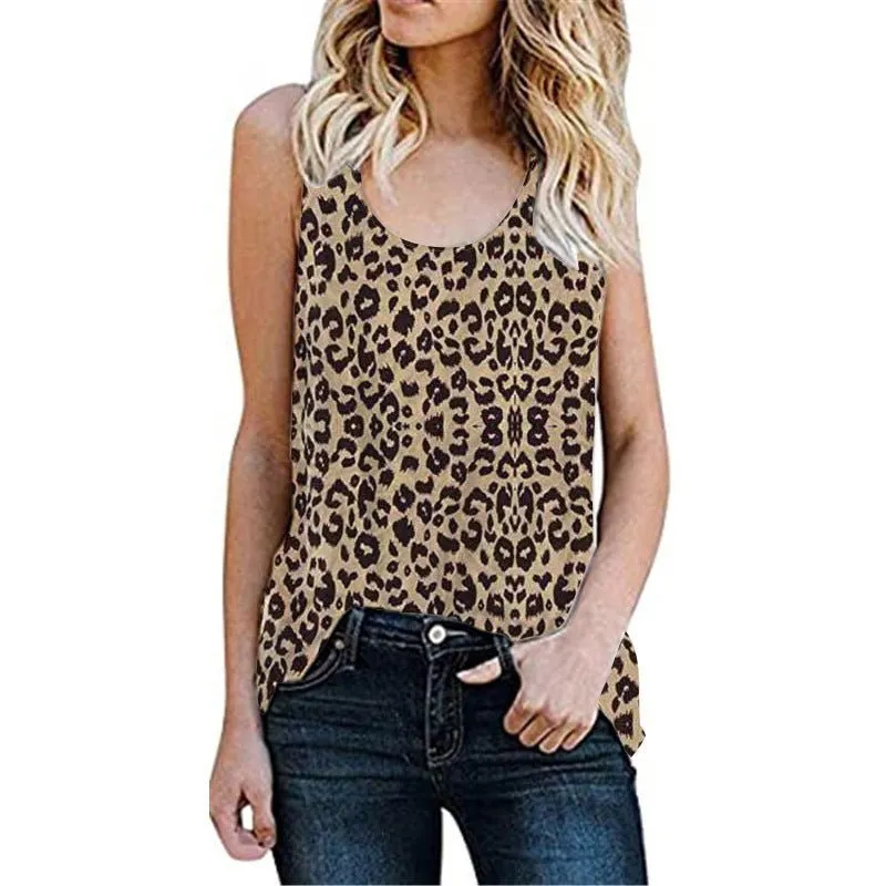 Casual Sleeveless Printed Graphic Tank Tops