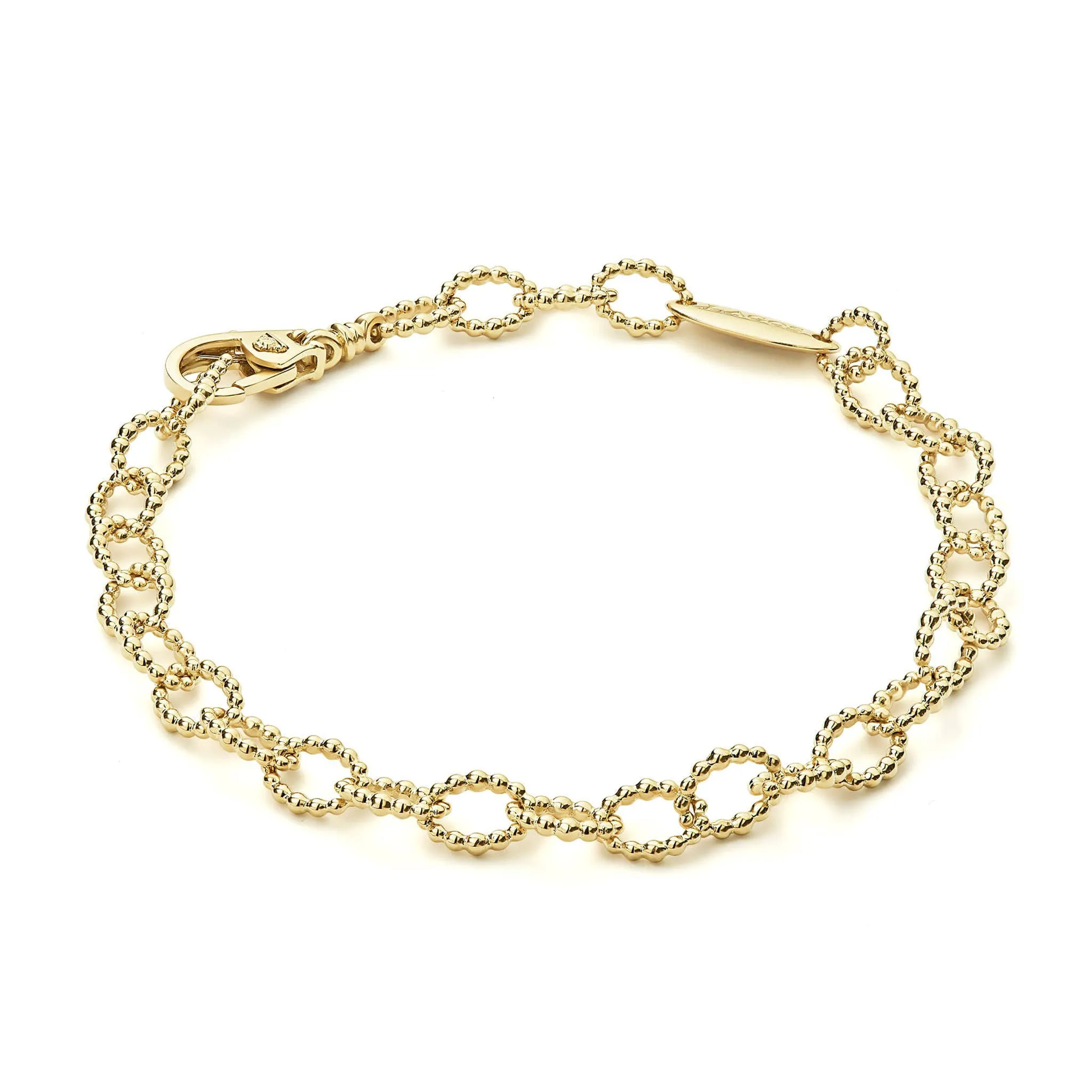 Caviar Gold 18K Gold Small Link Bracelet