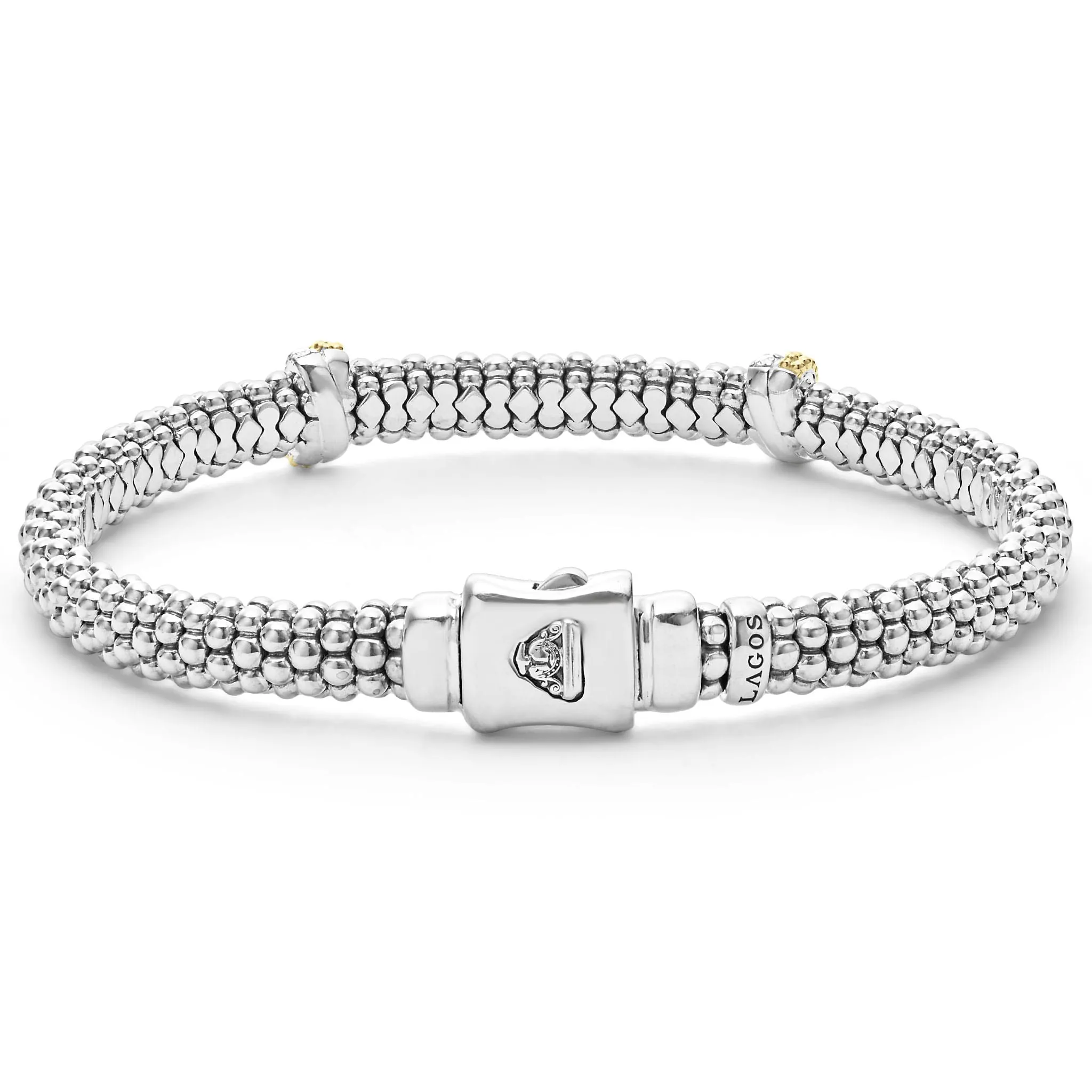 Caviar Lux Double X Caviar Diamond Bracelet | 6mm