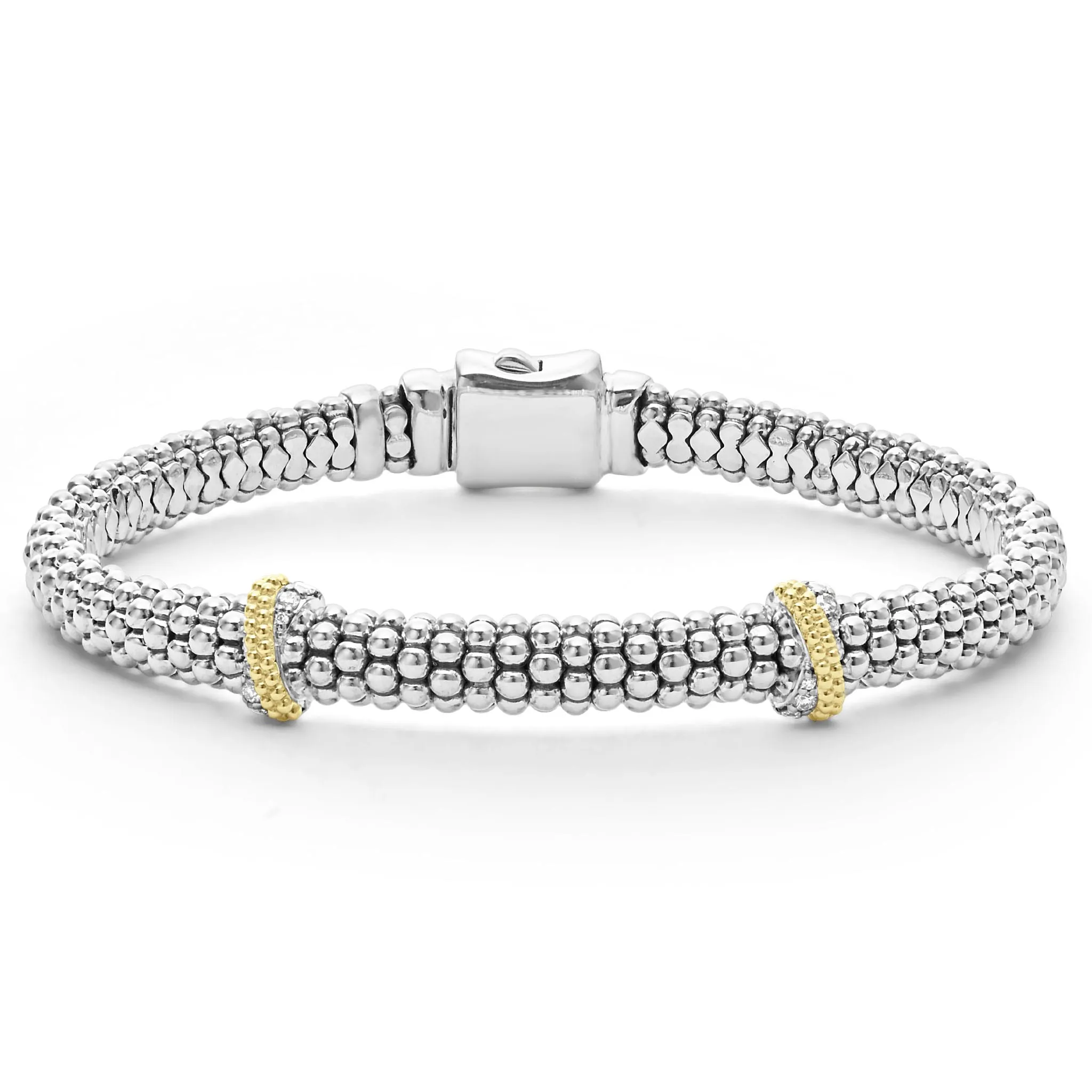 Caviar Lux Double X Caviar Diamond Bracelet | 6mm