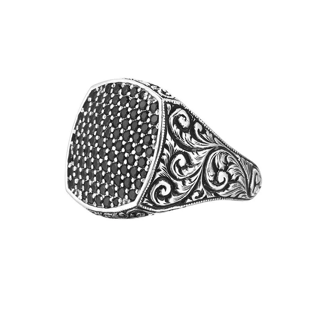 Classic Cushion Pave Ring - Solid Gold