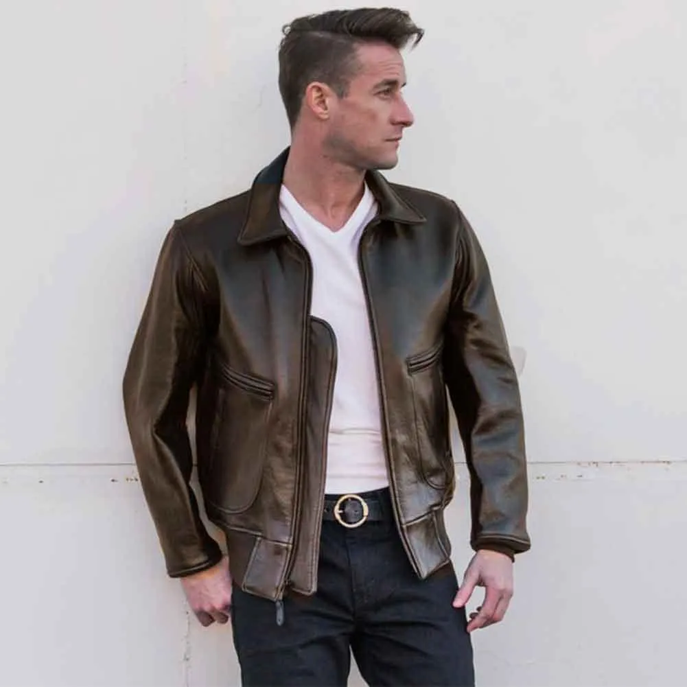 Cockpit USA Mens Modified Raider Leather Flight Jacket SIZE SMALL Final Sale - Ships Same Day