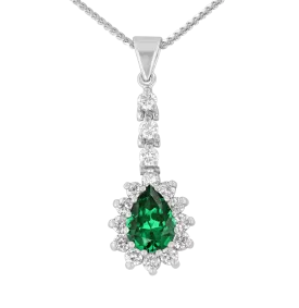 Colombian Emerald Necklace, 1.09 carats