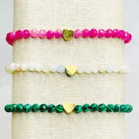 Color HEARTBEAT Bead Stretch Bracelet