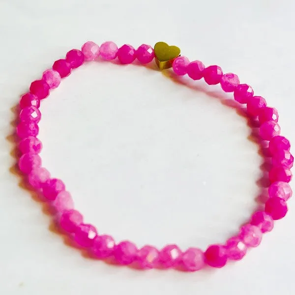 Color HEARTBEAT Bead Stretch Bracelet