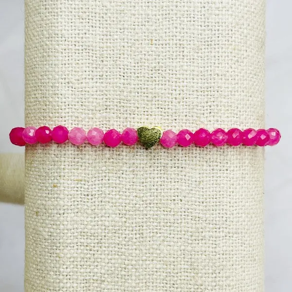 Color HEARTBEAT Bead Stretch Bracelet