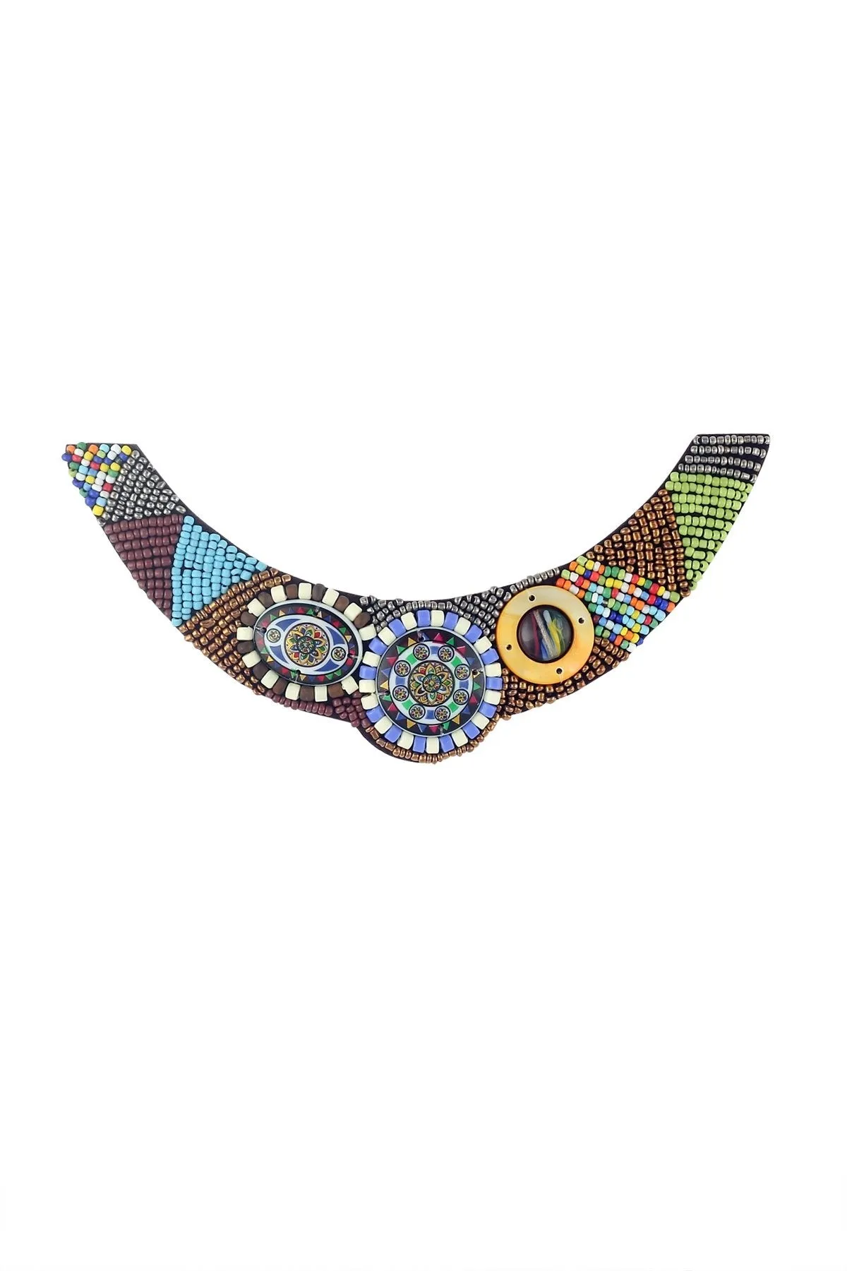 Colourful Bohemian Style Handmade Beaded Neck