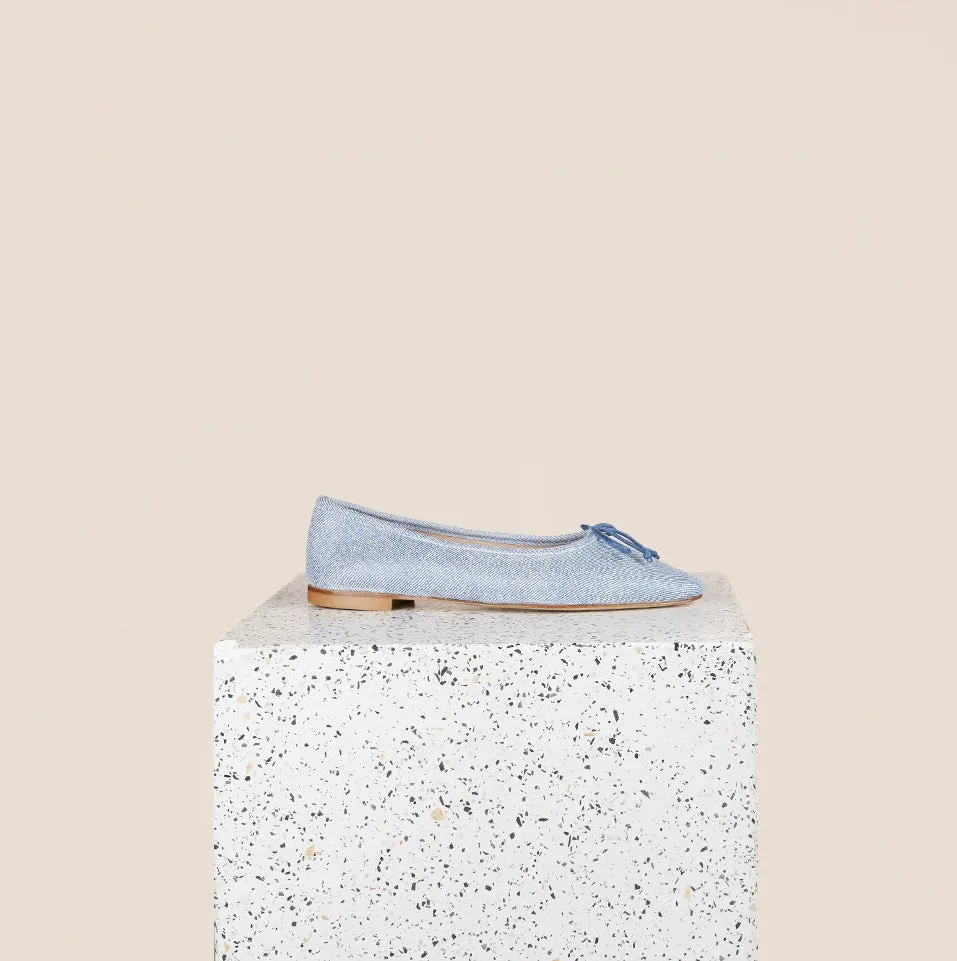 Como - Light Denim (Printed Suede)