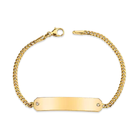 Cuban Link Diamond ID Bracelet