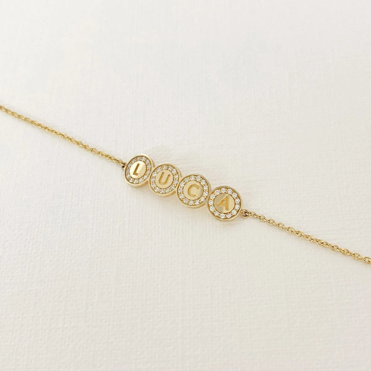 Custom Diamond Bubble Bracelet