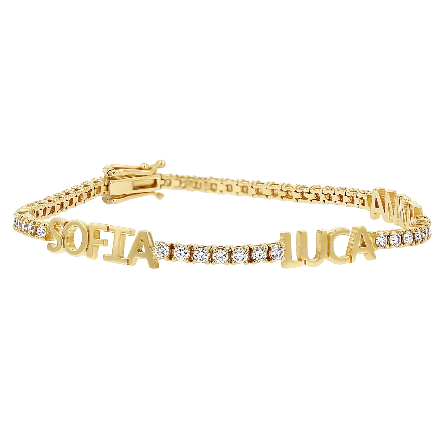 Custom Diamond Name Tennis Bracelet