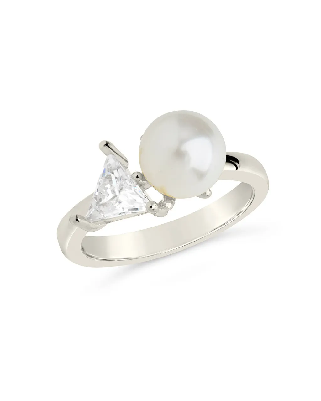 Dara CZ & Pearl Toi et Moi Ring