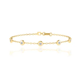 DARINA - Bezel Edge Lab Diamond Bracelet 18k Yellow Gold