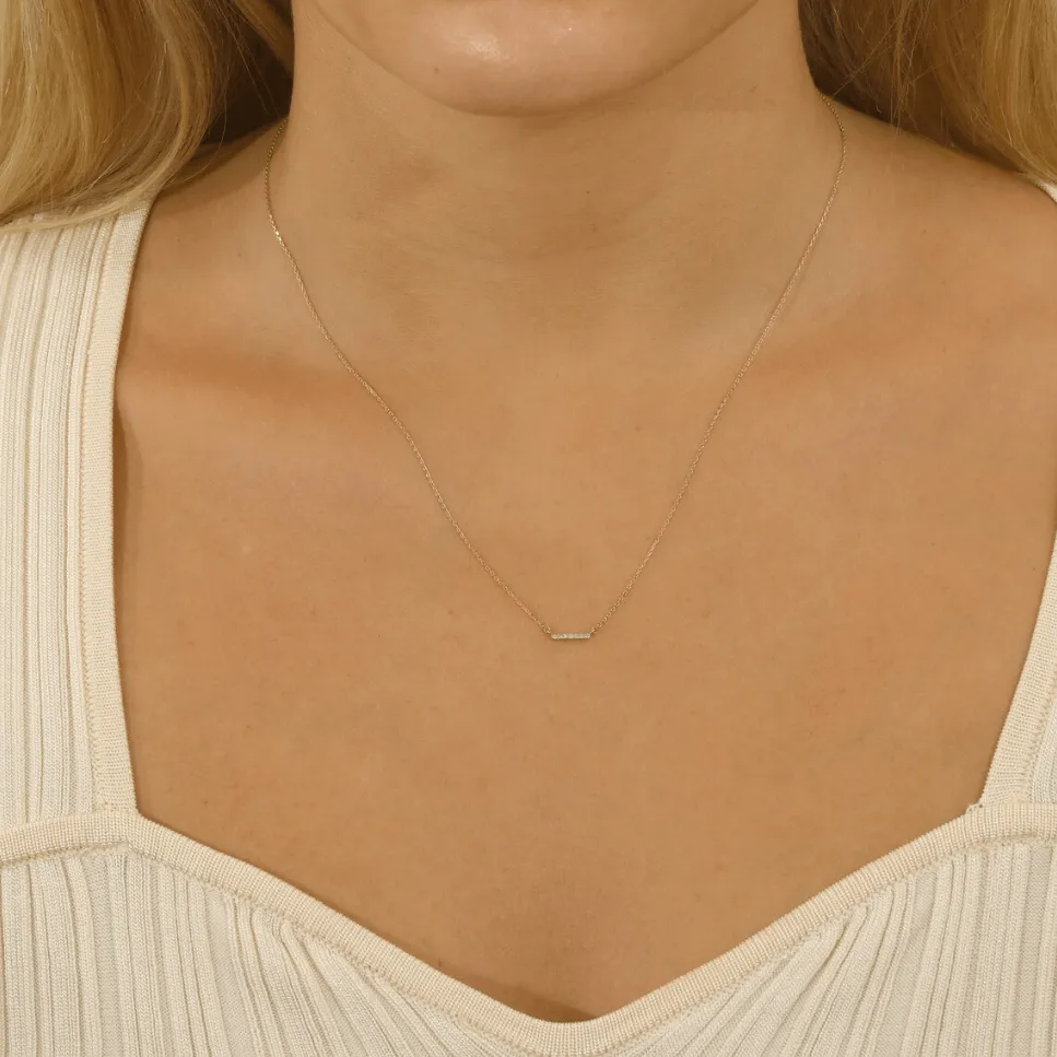 Diamond Bar Necklace, Priscilla