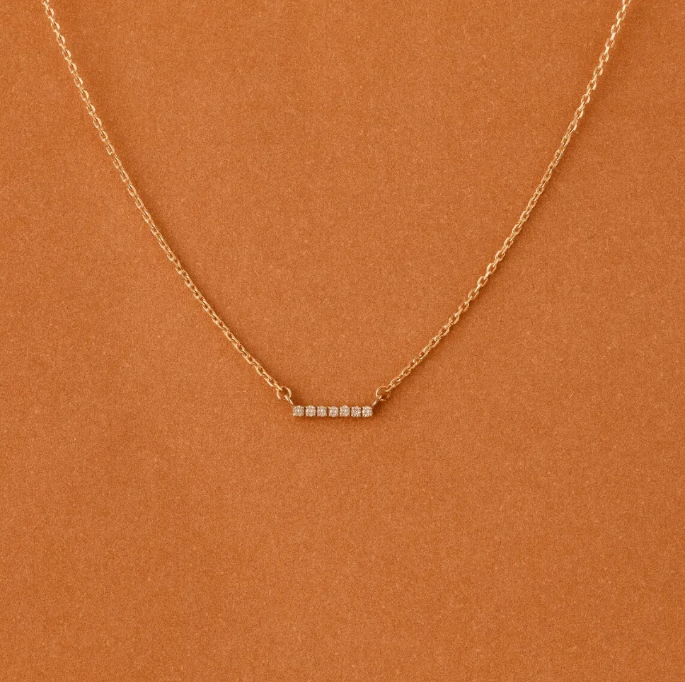 Diamond Bar Necklace, Priscilla