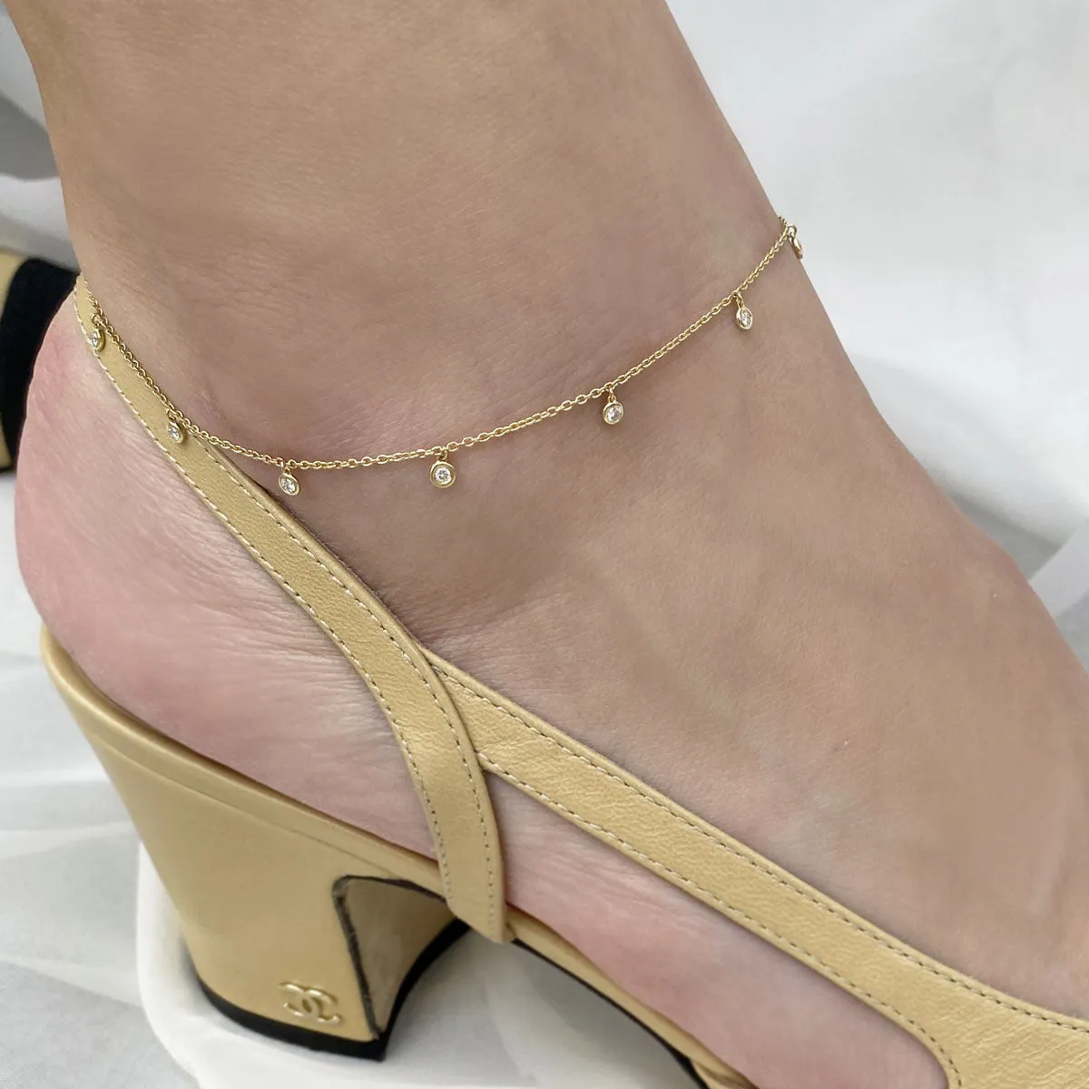 Diamond Drop Anklet