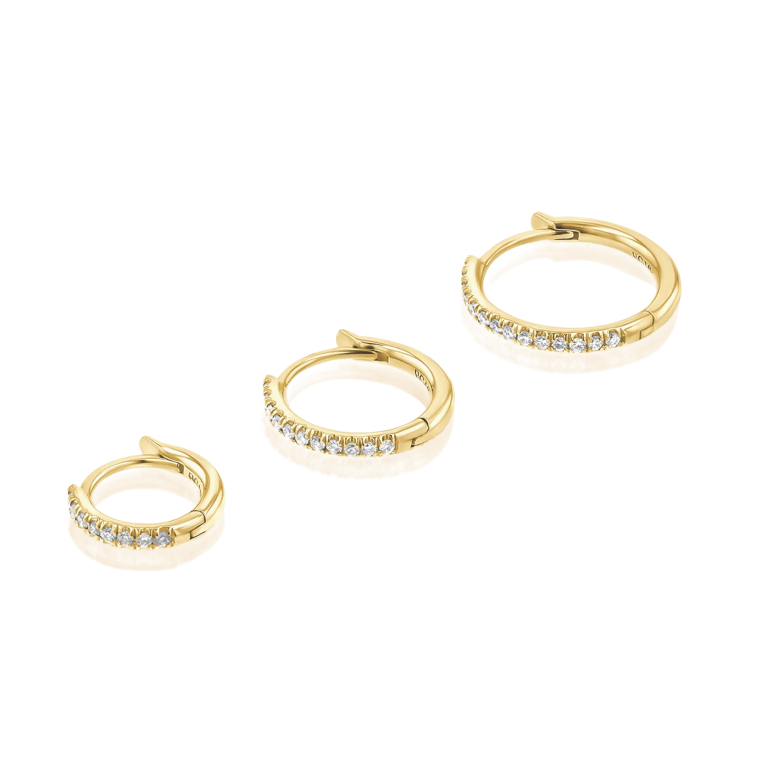 Diamond Huggie Hoop Earrings