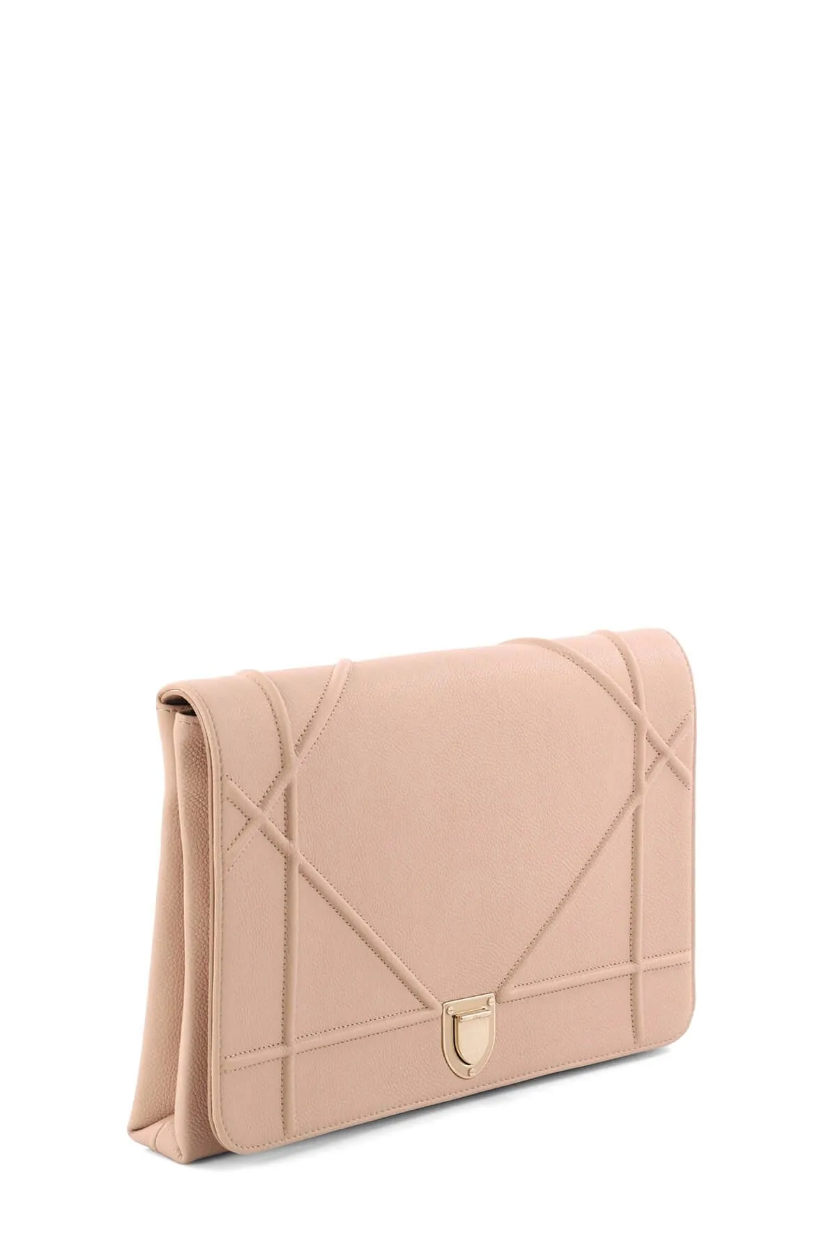 Diorama Flap Clutch Mauve Pink