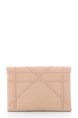 Diorama Flap Clutch Mauve Pink