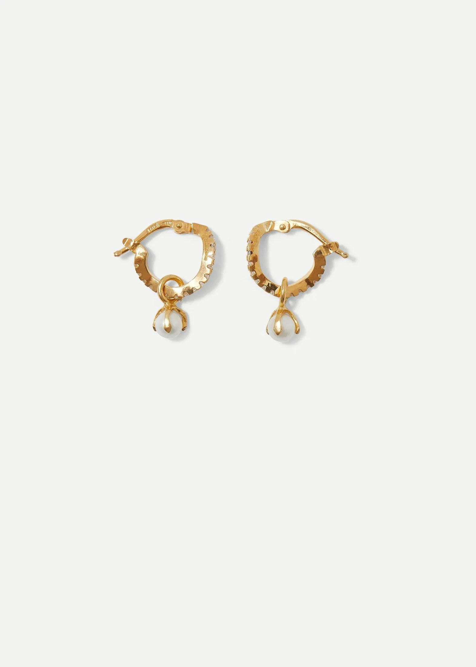 Distorted Hoop Earring Mini | Pearl