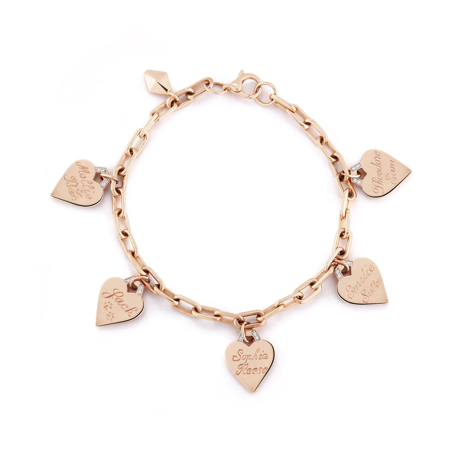 DORA 18K AND DIAMOND MINI HEART CHARM