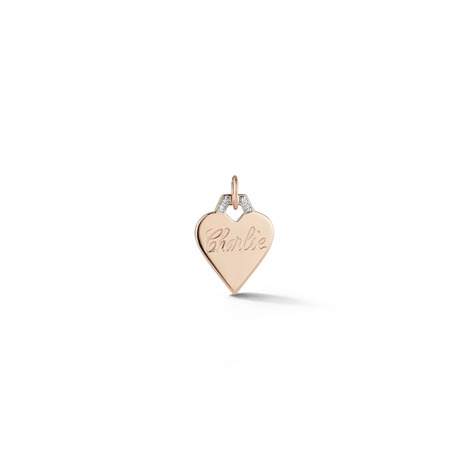 DORA 18K AND DIAMOND MINI HEART CHARM