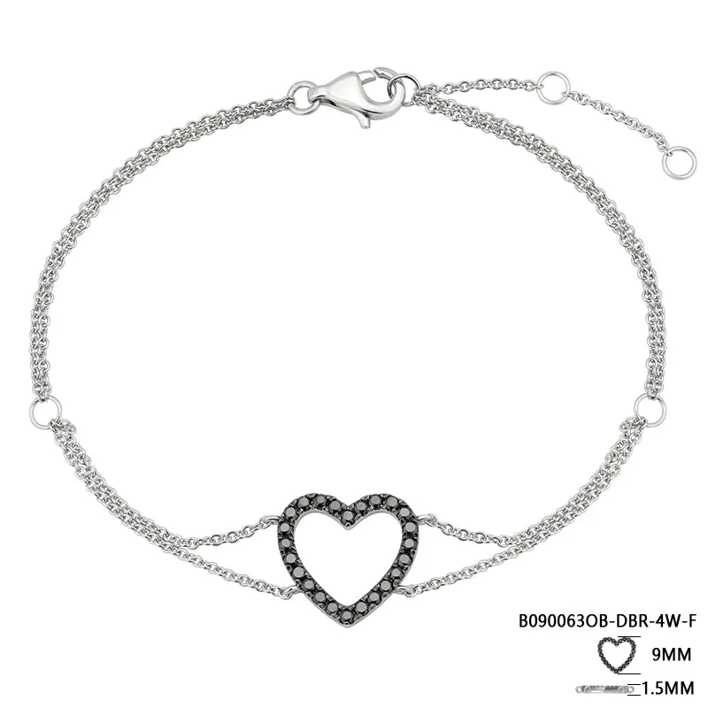 Double Row Heart Bracelet