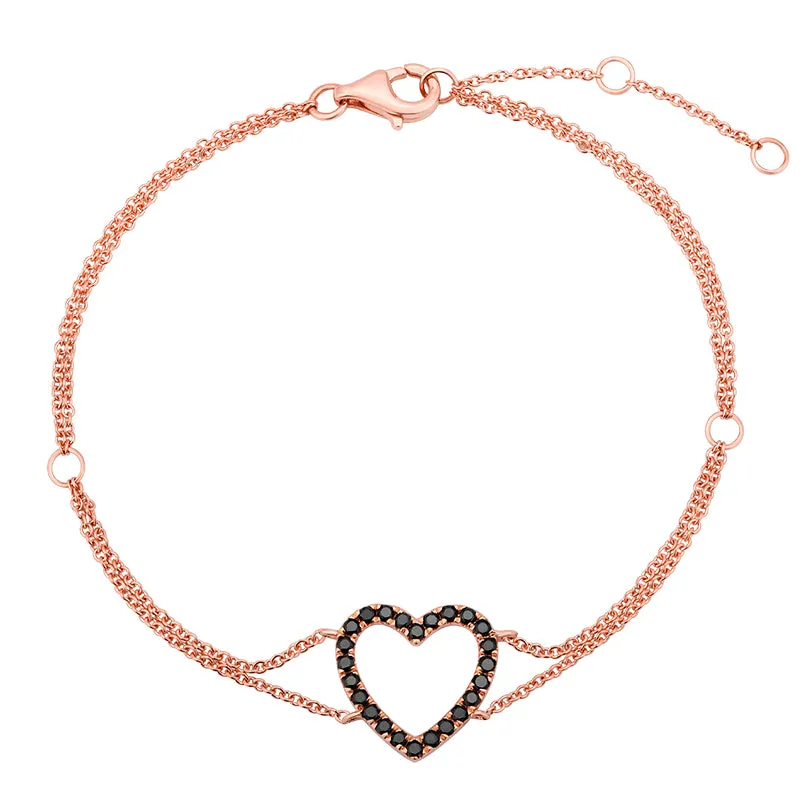 Double Row Heart Bracelet