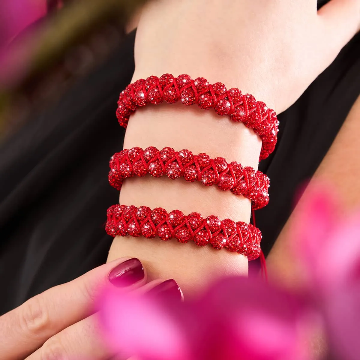 Double Ruby Kikiballa Crystal x Red String Vitality Bracelet