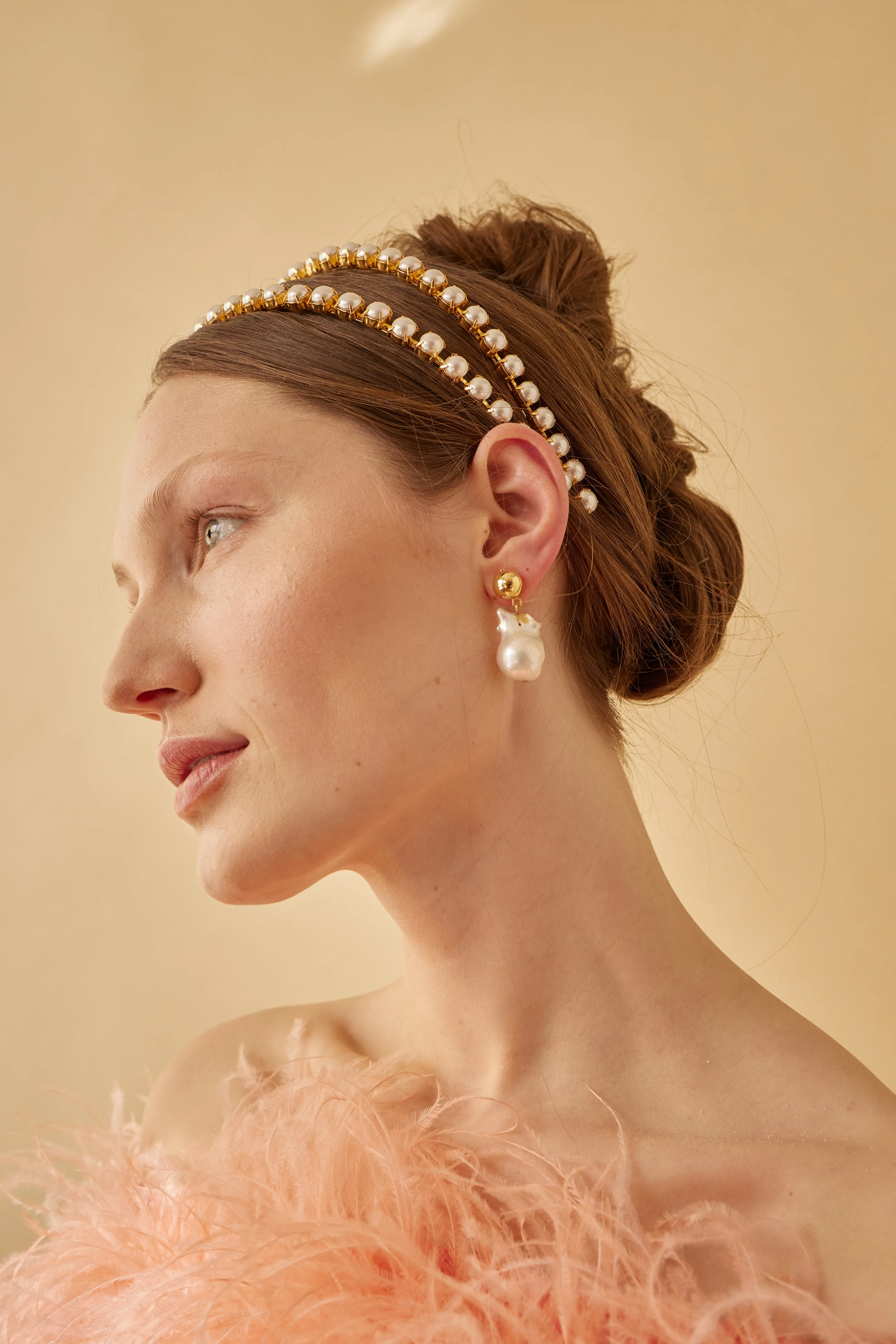 Double Strand Pearl Headband