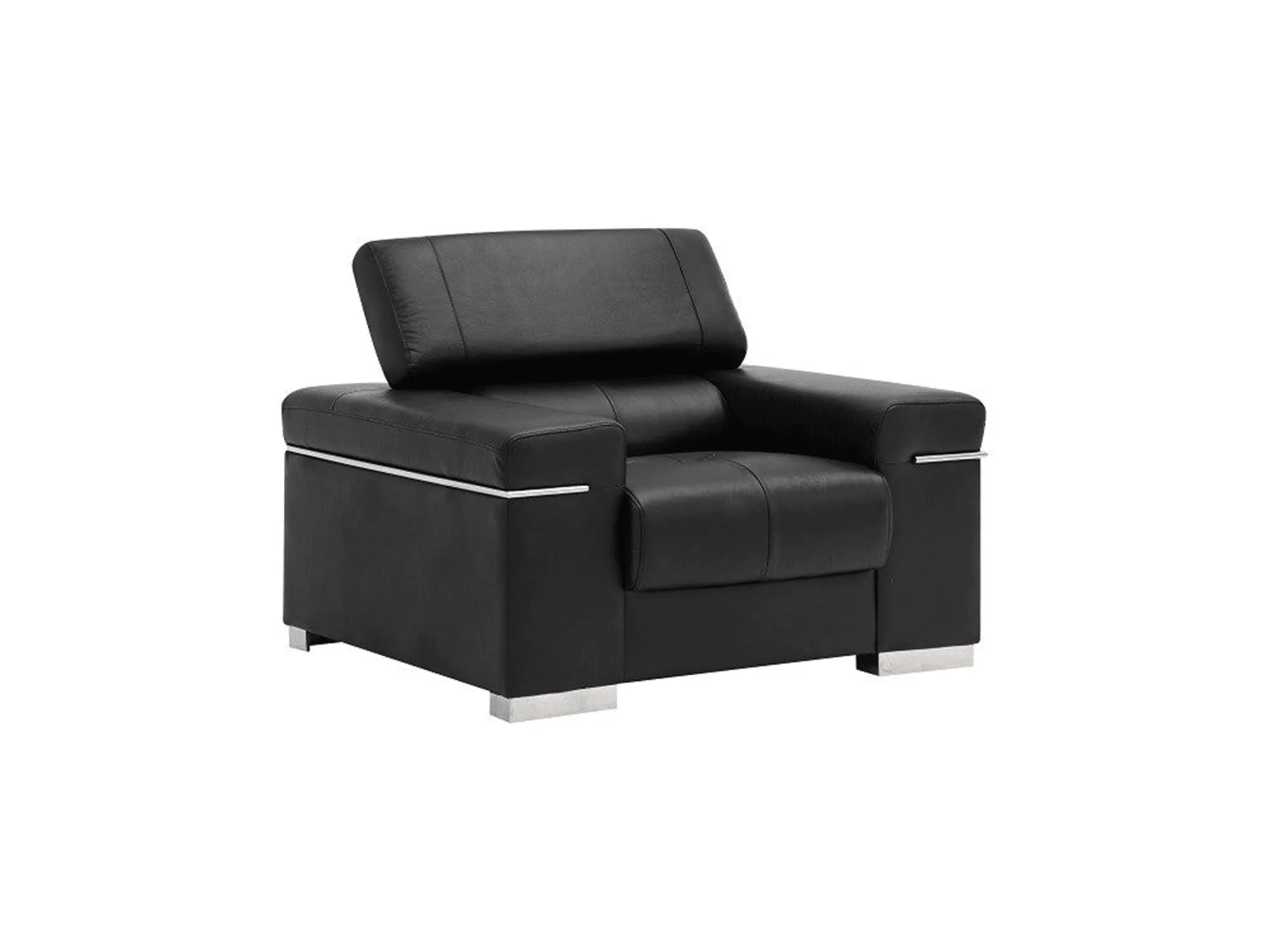 Downtown Leather Sofa in Black