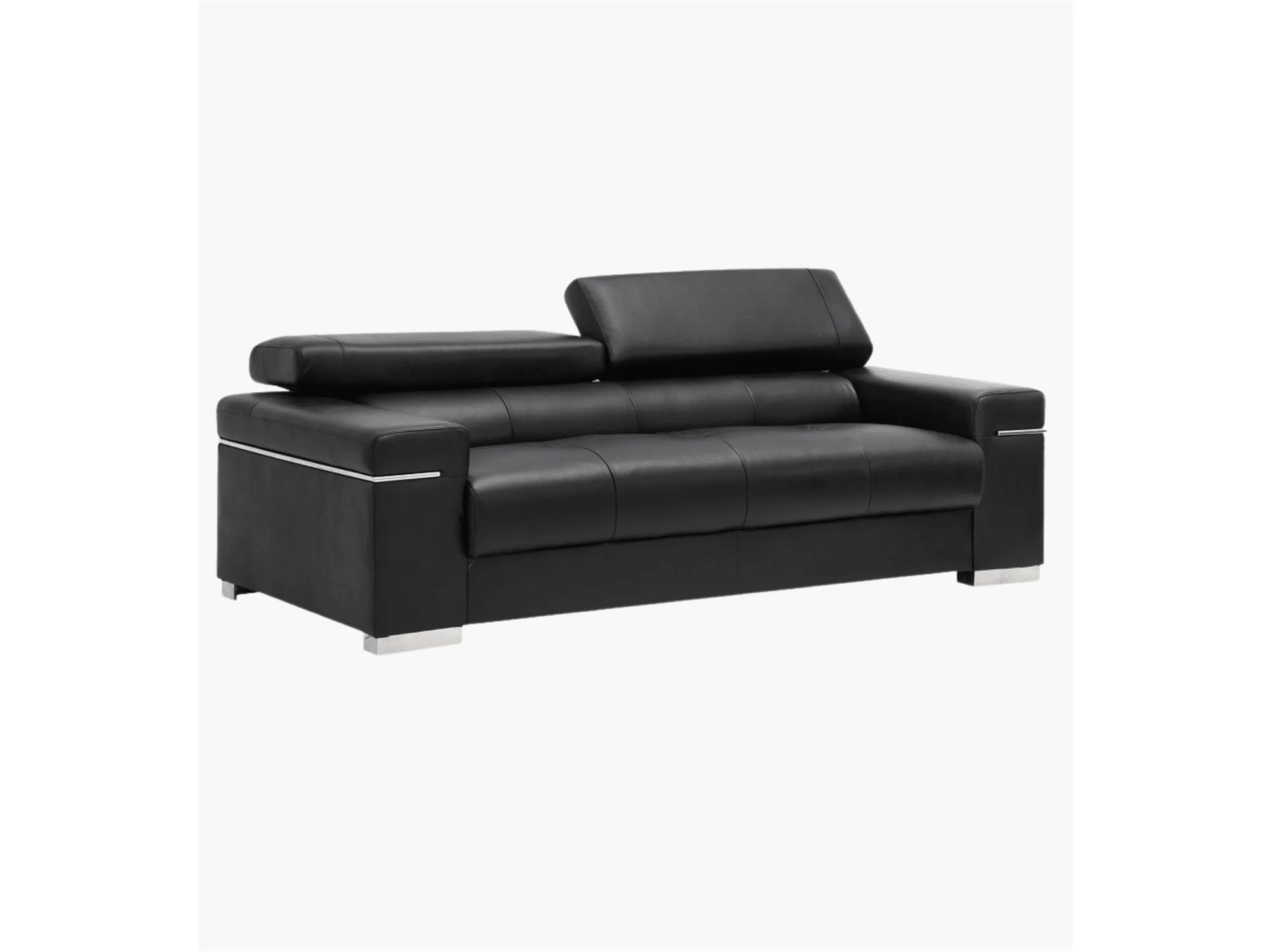 Downtown Leather Sofa in Black