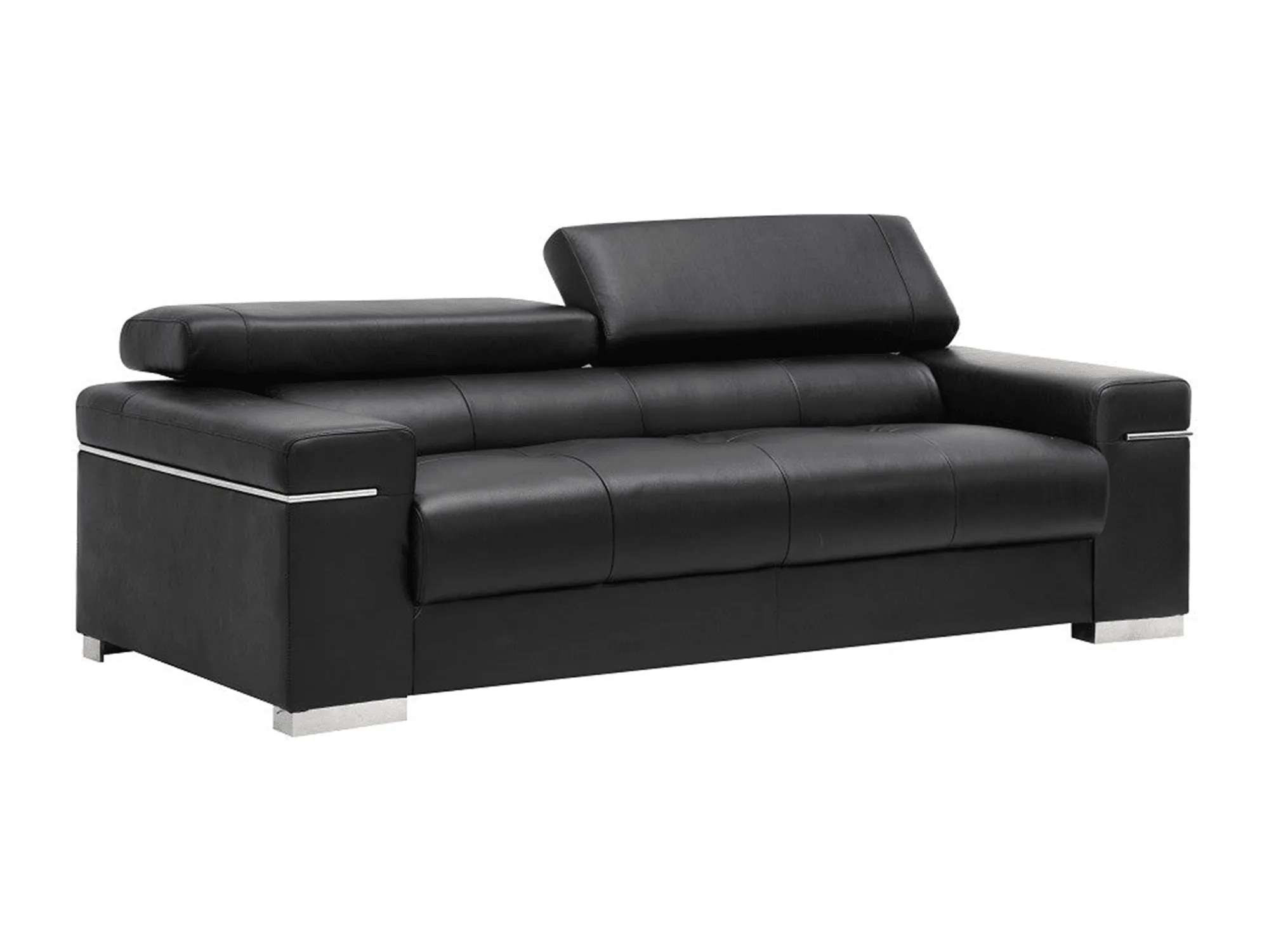 Downtown Leather Sofa in Black