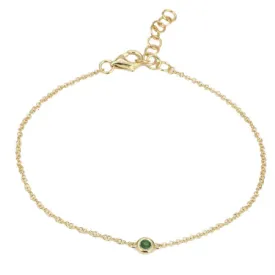 Emerald Birthstone Bracelet