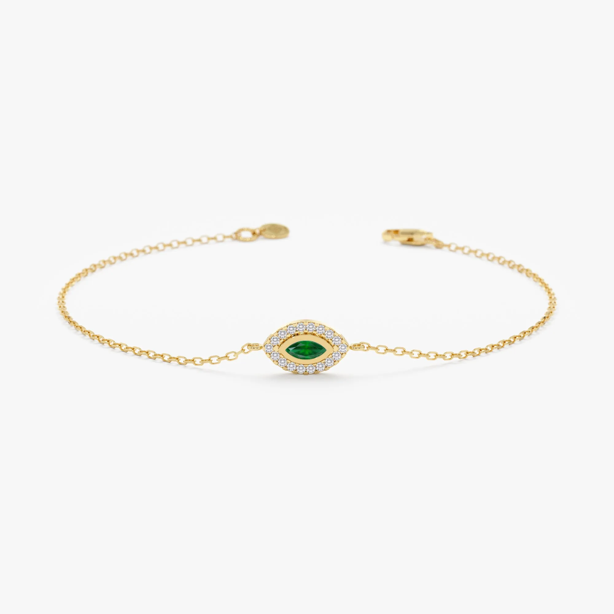 Emerald Diamond Eye Bracelet, Gemma