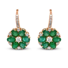 Emerald Flowers Earrings