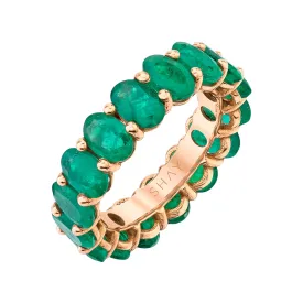 EMERALD OVAL ETERNITY BAND