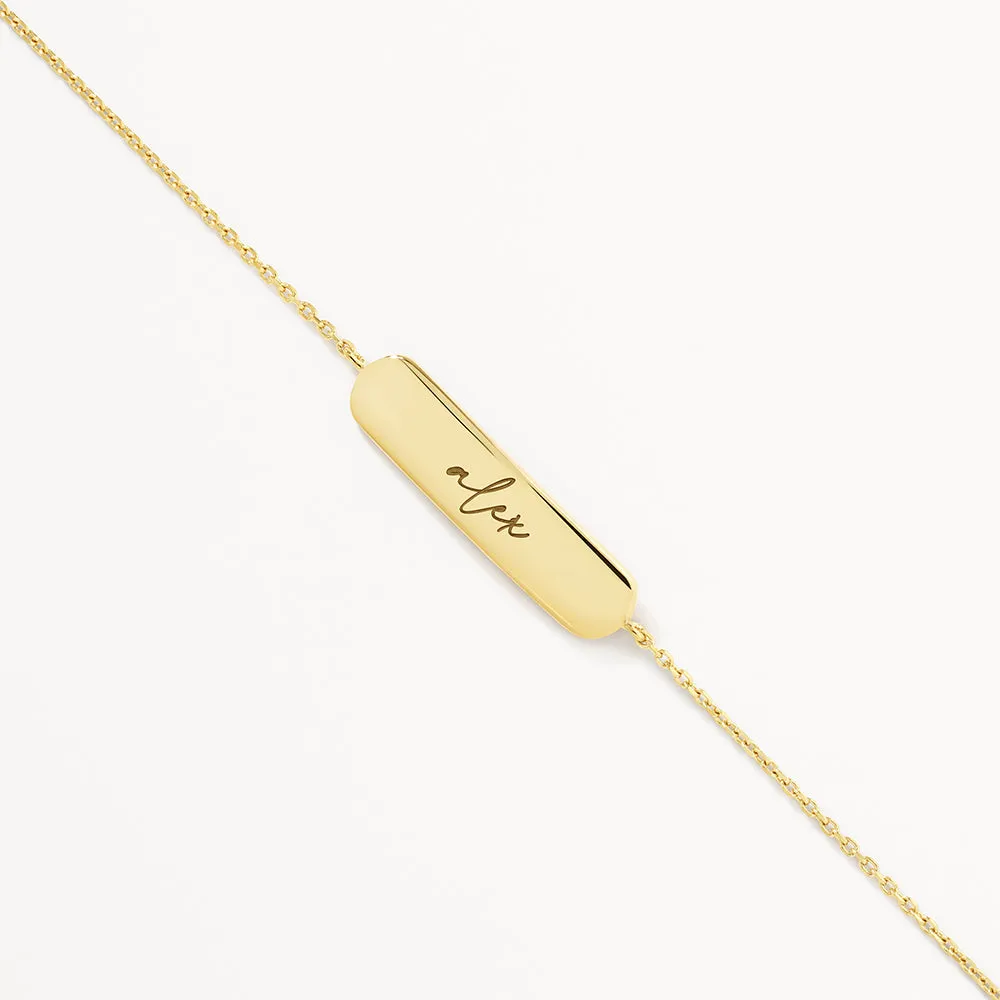 Engravable Bar Bracelet in Gold