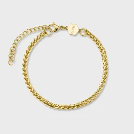 Essentielle Cuban Chain Bracelet, Gold Colour