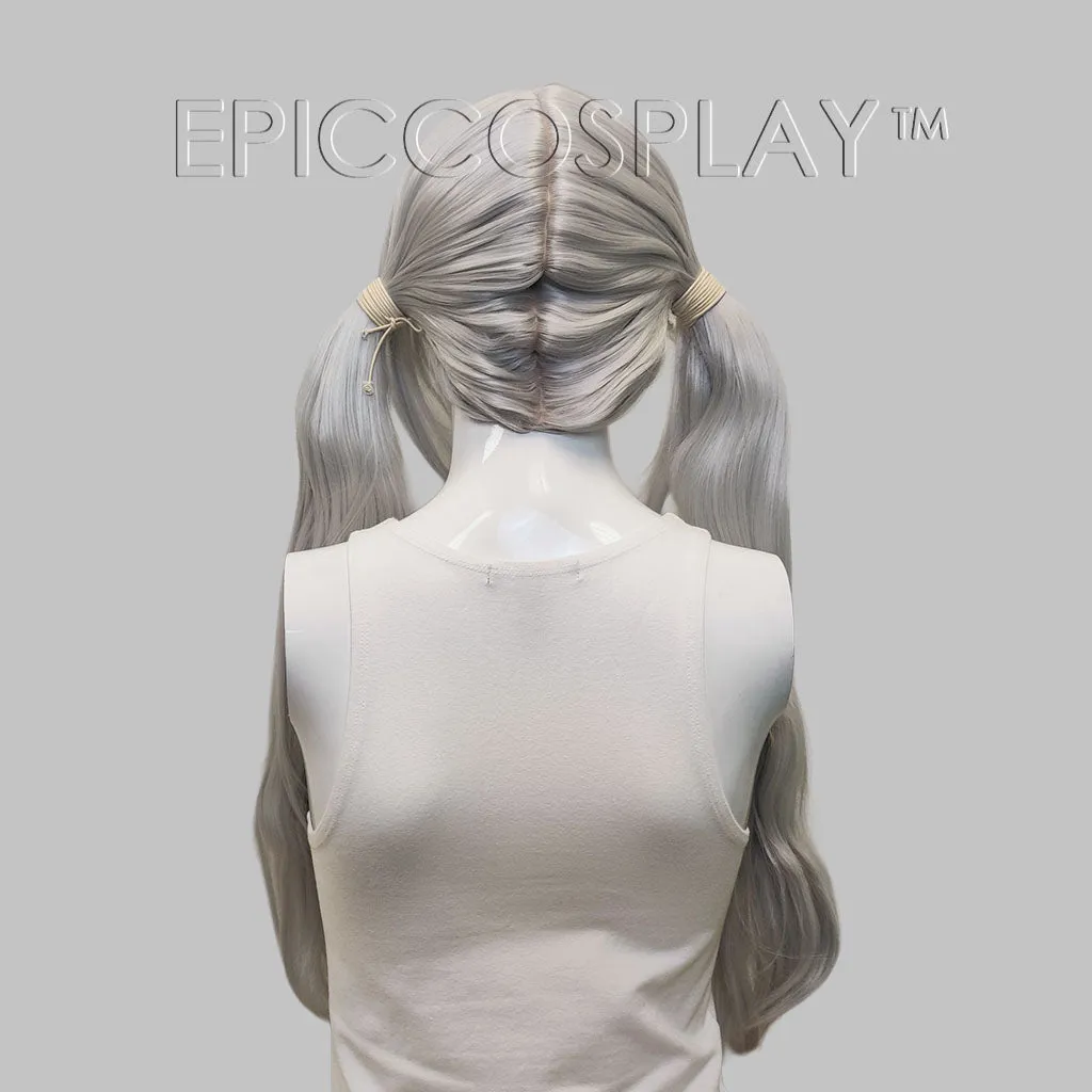 Evangeline - Silvery Grey Pigtail Wig