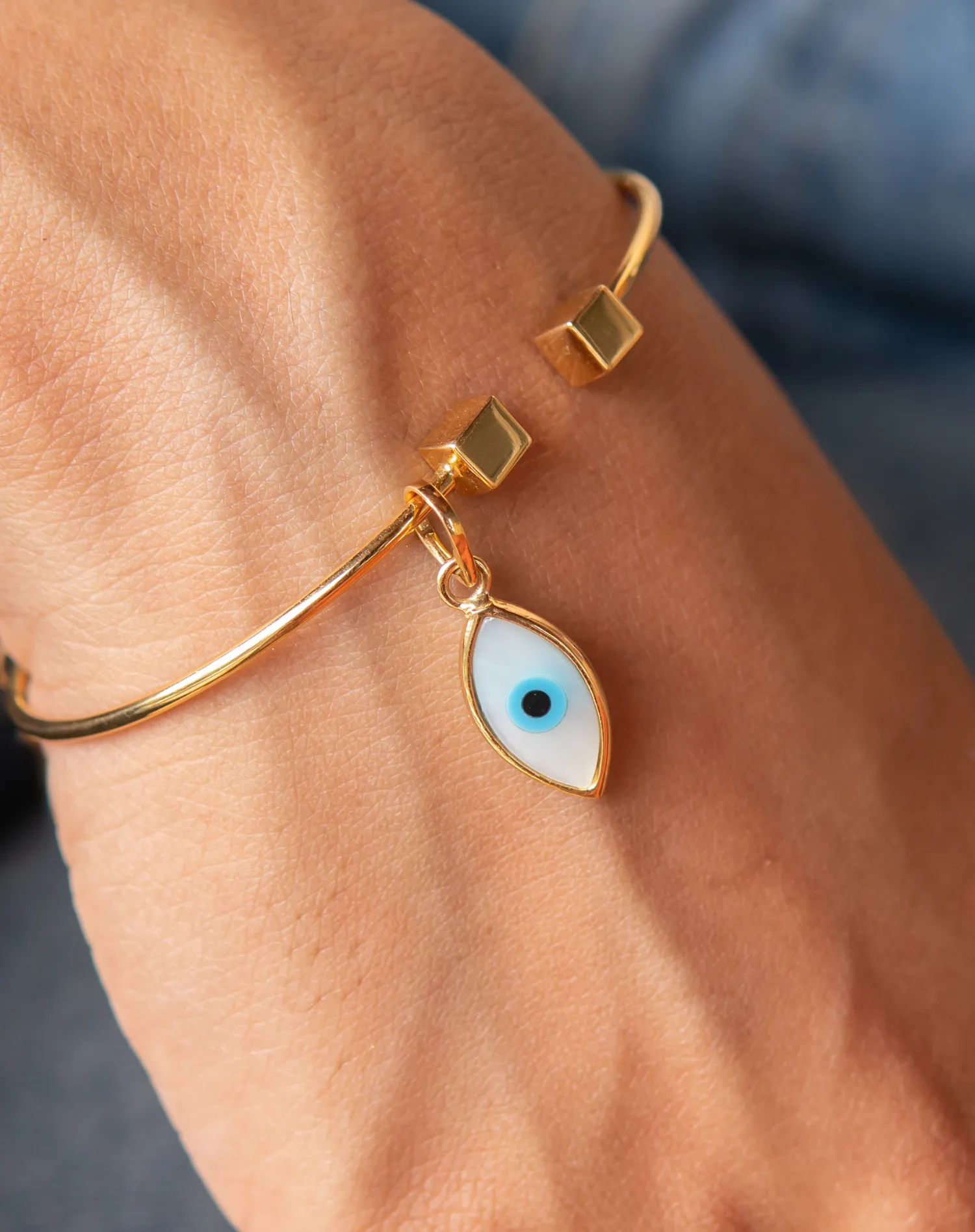 Evil Eye Charm Pendant – Marquise