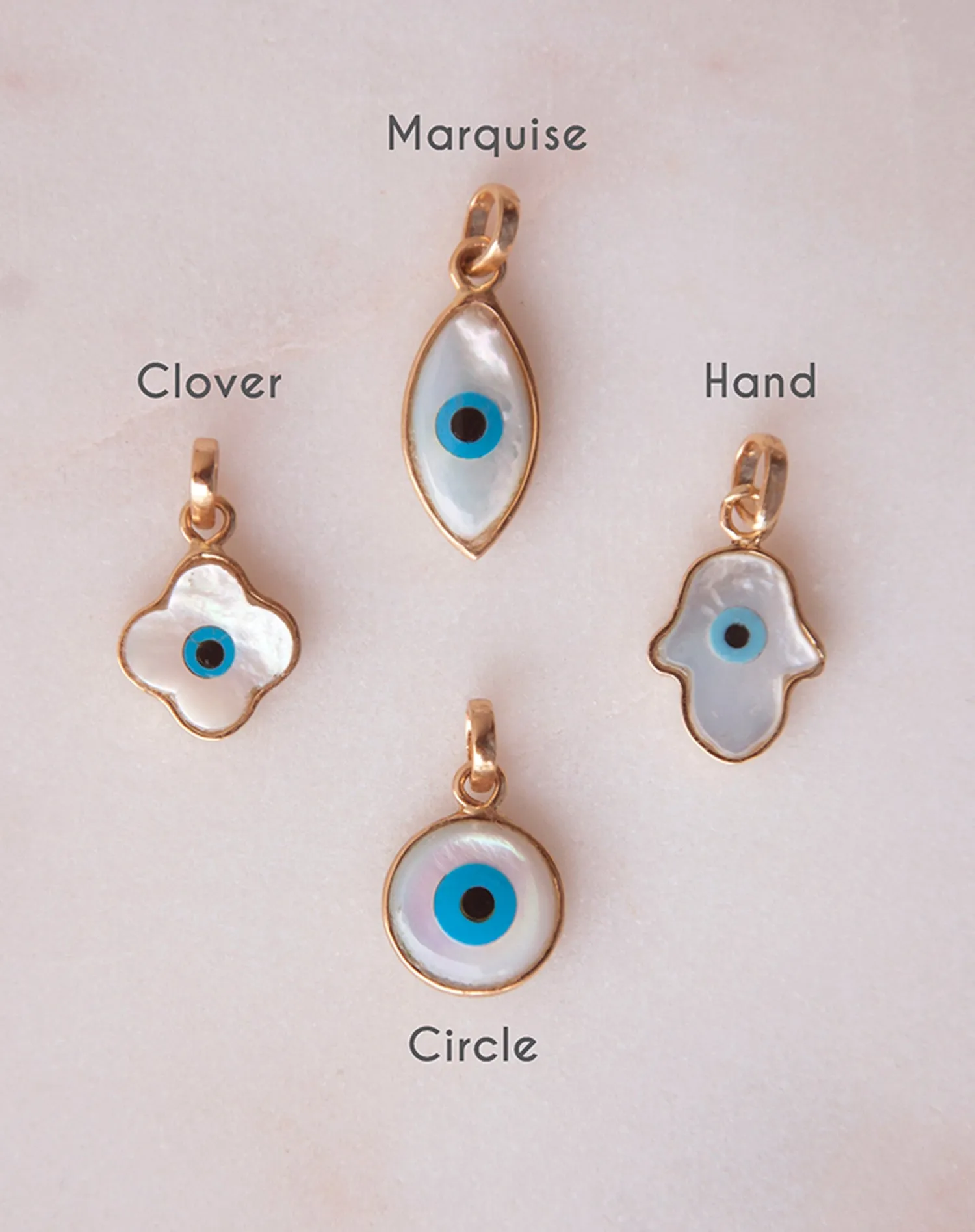 Evil Eye Charm Pendant – Marquise