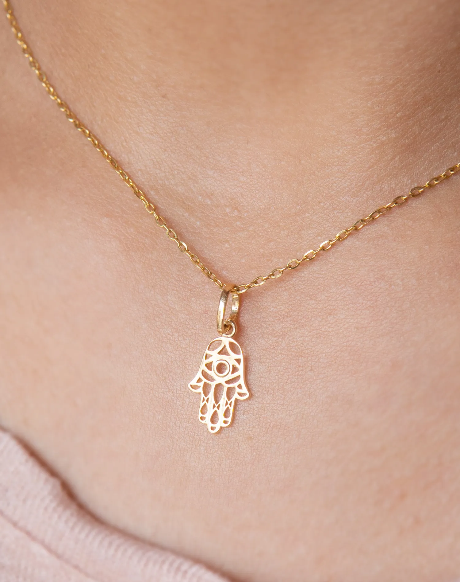 Filigree Hamsa Hand Charm Pendant