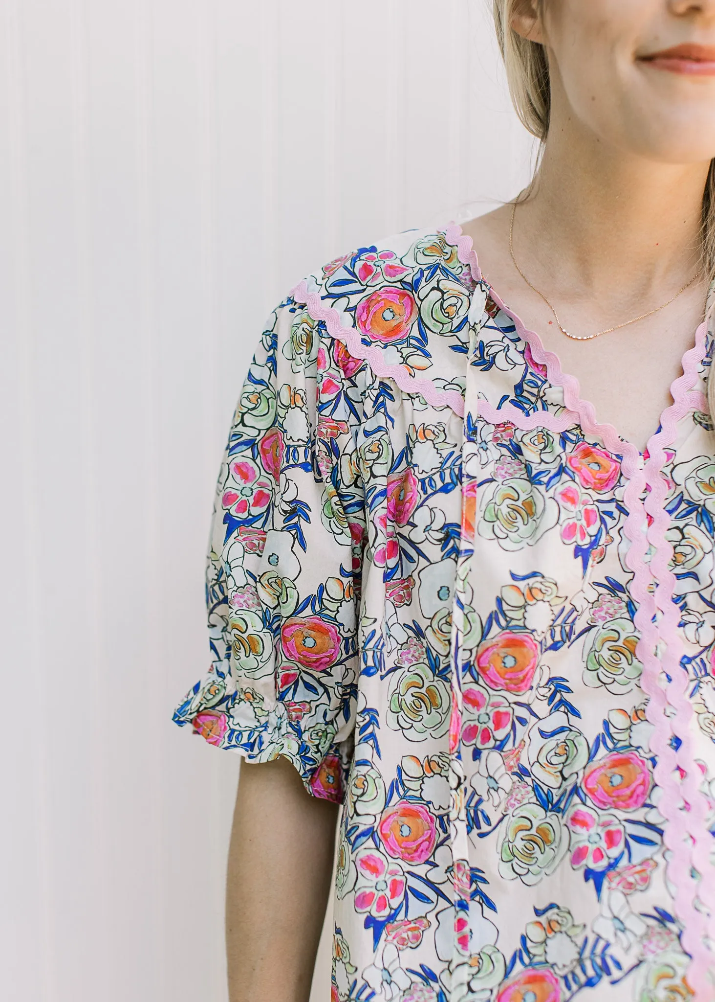 Flowers and Rick Rack Top