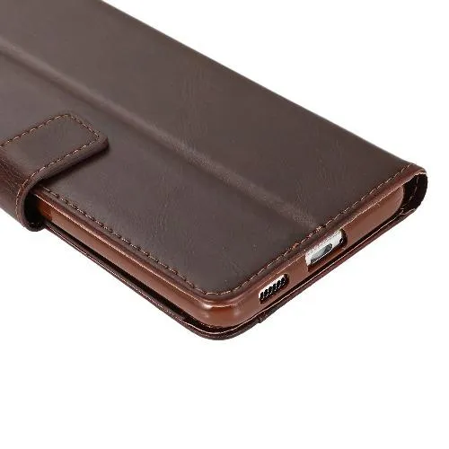 Folio Wallet Brown Vegan Leather Case - Samsung Galaxy S21 Ultra