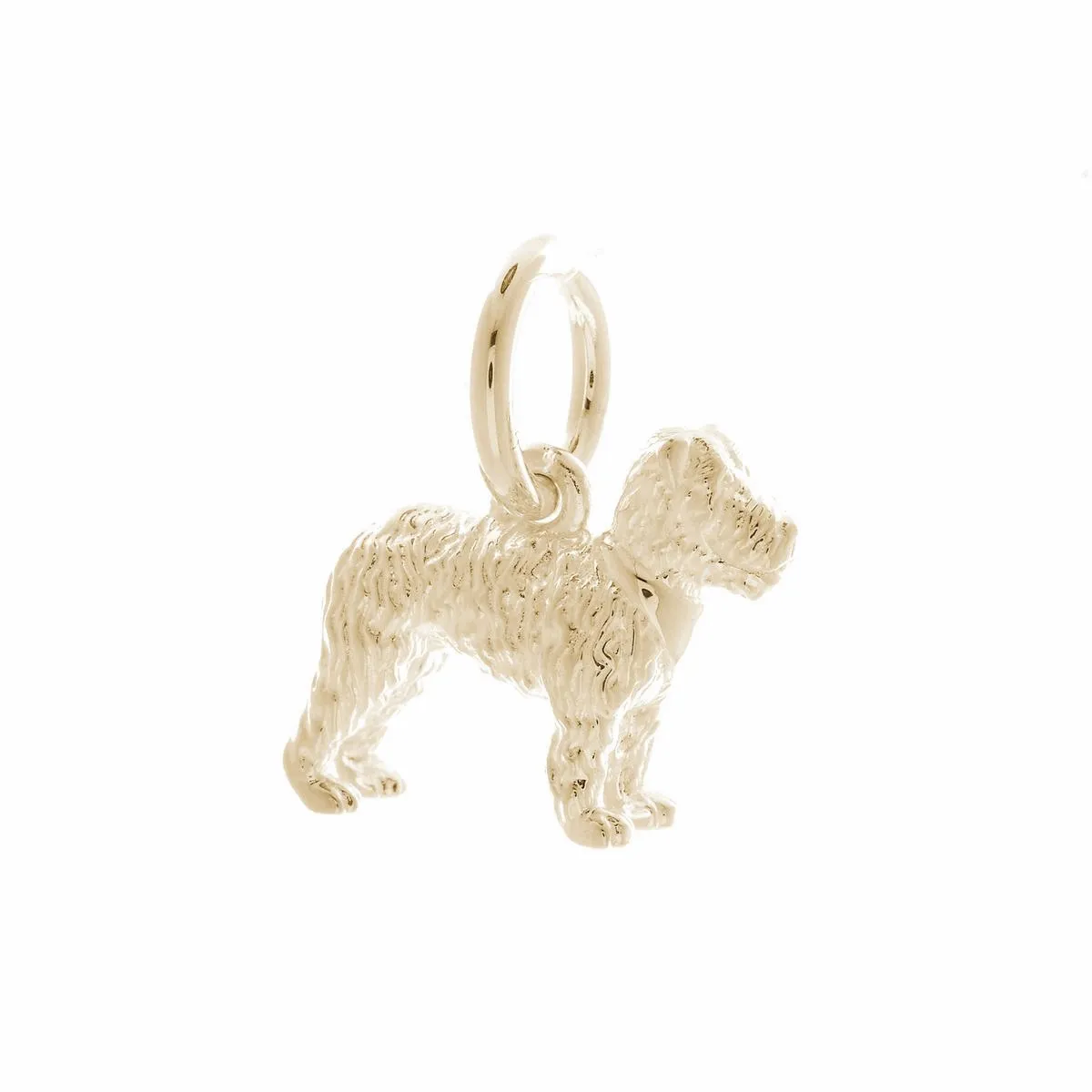 Fox Terrier Solid Gold Dog Charm